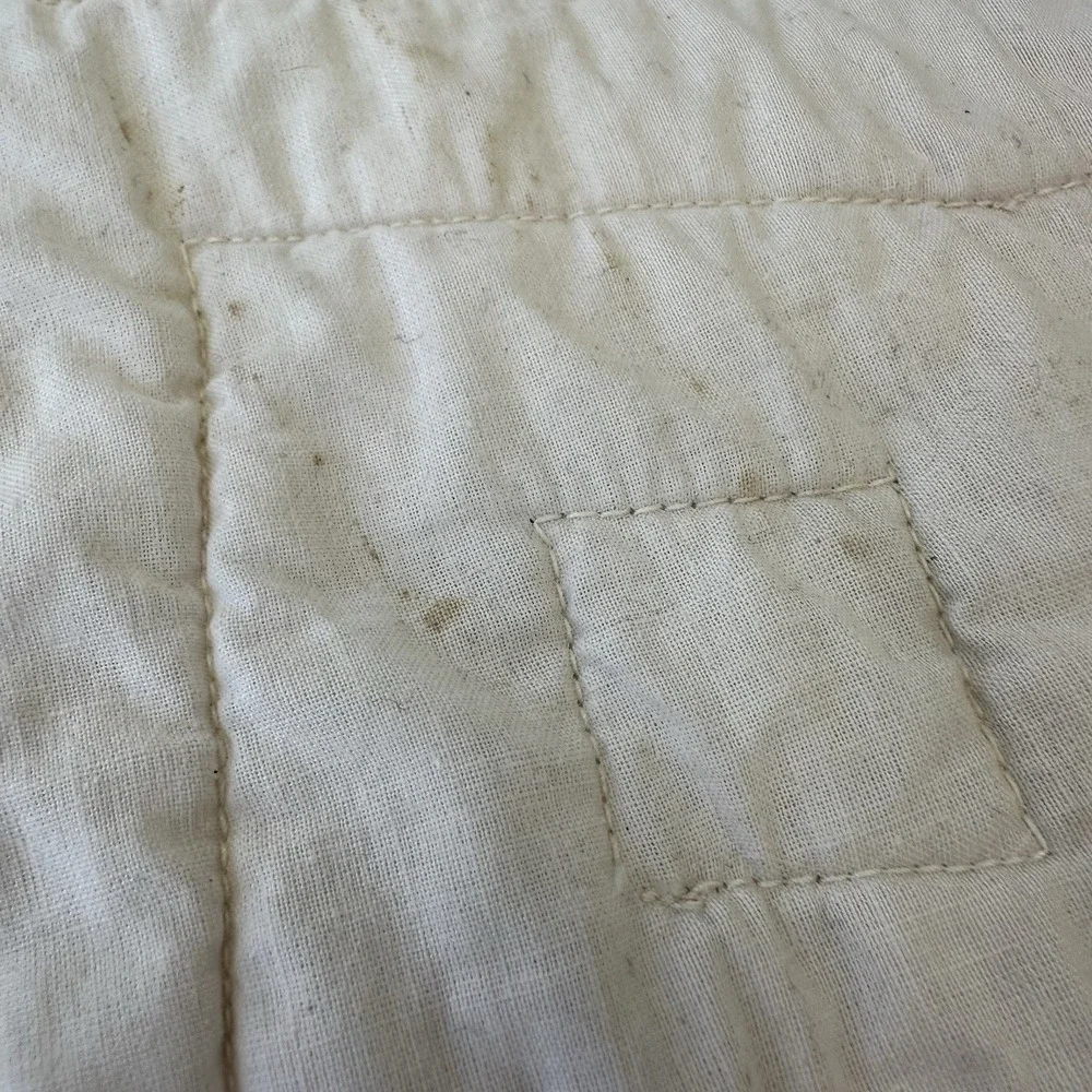 Vintage Handmade Quilted Tree Skirt Star Patchwork 41